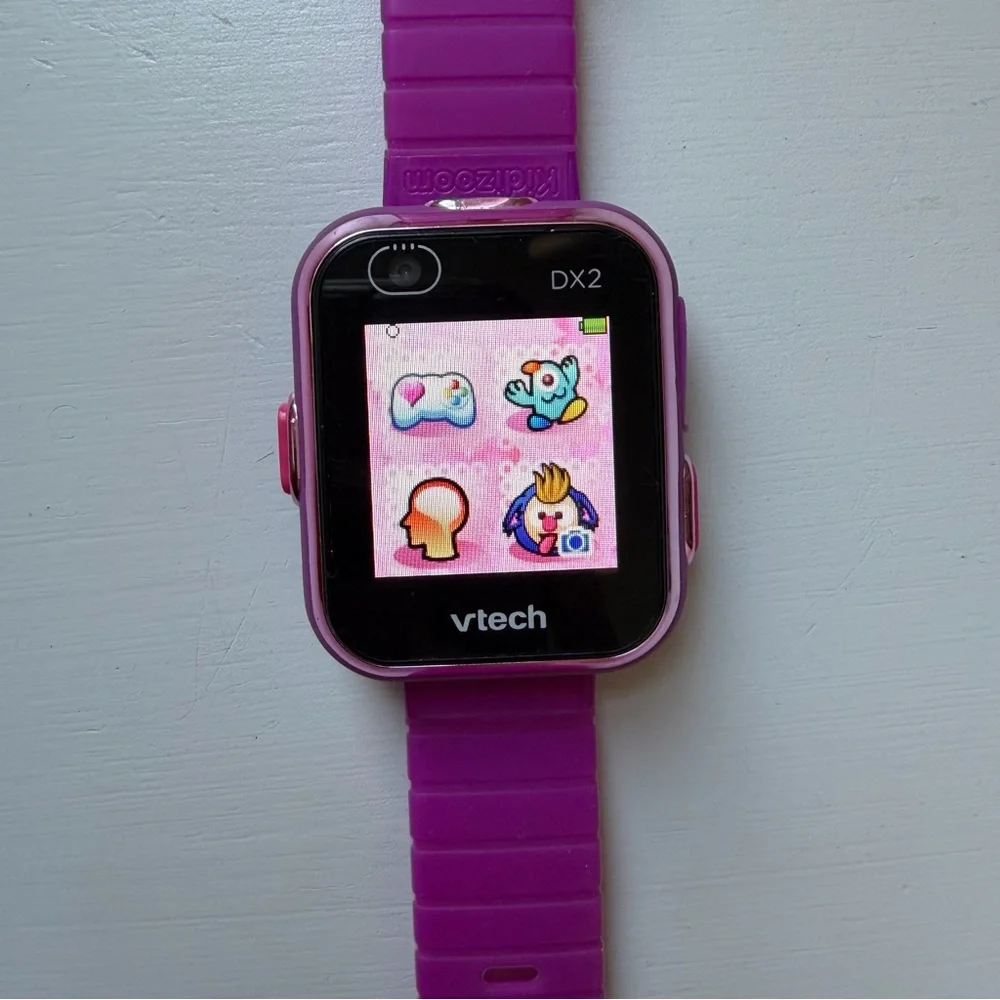 VTech Zoom Kidizoom Touch Screen Smartwatch Pink Camera Games Working Condition